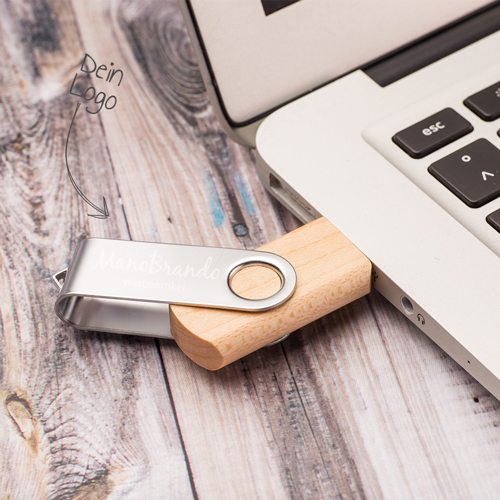 USB Stick Holz mit Gravur