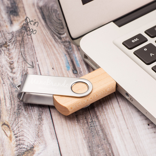USB Stick Holz mit Gravur