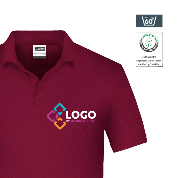 Hochwertige Bio Poloshirts besticken bedrucken mit Logo
