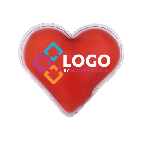Kühlkissen Herz mit Logo bedrucken