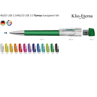 Kugelschreiber mit USB Turnus transparent
