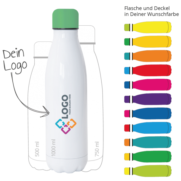 Isolierflaschen brdrucken Wunschfarbe