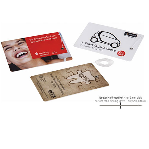 Dentocard Zahnseide im Kartenformat mit Logo