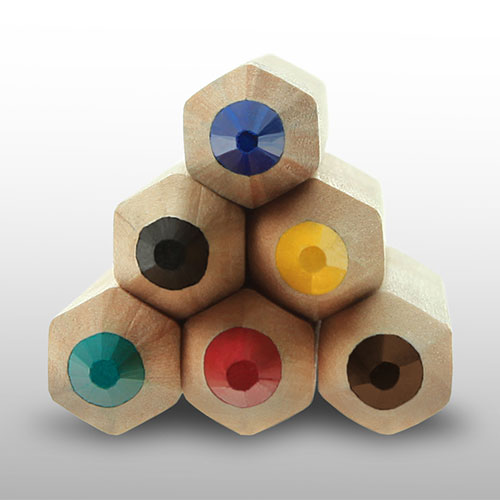 Filz Wärmflasche mit Logo bedrucken/besticken als Werbeartikel Jumbo Buntstifte Set mit Logo bedrucken/besticken