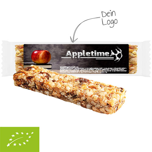 Bio Mülsliriegel Mehrkorn-Apfel mit Logo