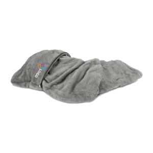 2-in1 Verwandlungskissen grau | Werbegeschenk mit Logo Stick