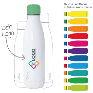 Isolierflaschen mit Logo bedrucken & in Wunschfarbe