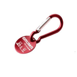 Einkaufswagenchips Alu farbig mit Logo Werbemittel