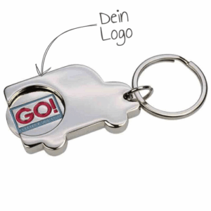Einkaufswagenchip Auto mit Logo Werbemittel