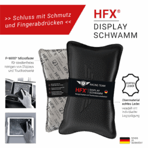 Displayschwamm Leder mit Logo Werbemittel