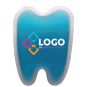 Kühlkissen Zahnform mit Logo bedrucken Werbemittel