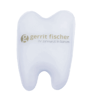 Kühlkissen Zahnform mit Logo bedrucken Werbemittel