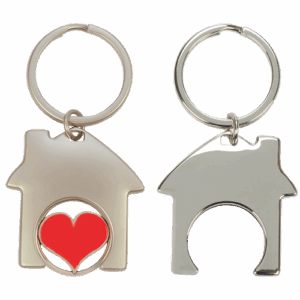 Einkaufswagenchip Haus mit Logo Werbemittel
