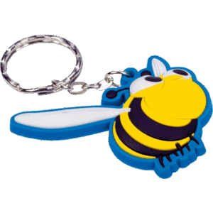 Schlüsselanhänger 3D-Front Biene Maskottchen