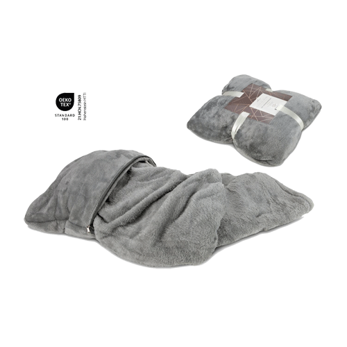 Verwandlungskissen/Decke mit Logo bedrucken Werbeartikel