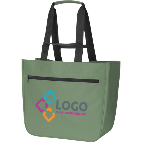 Softbasket Shopper XXL-Halfar mit Logo bedrucken als Werbeartikel/ grün