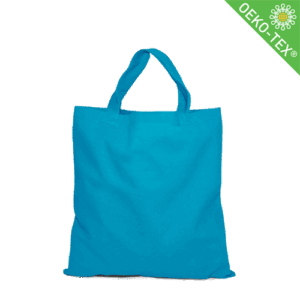 Apothekertasche aus Baumwolle hellblau / bedrucken