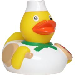 Quietscheente/Badeente mit Logo bedrucken Werbemittel