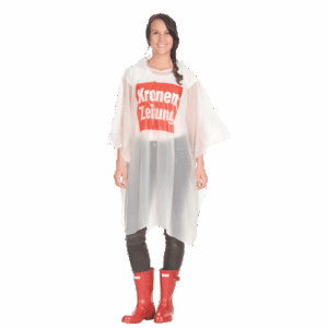Bio Regenponcho mit Logo bedruckt | Werbeartikel