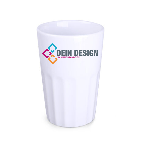 Latte Macchiato Kaffeebecher Porzellan Werbetasse mit Logo Druck