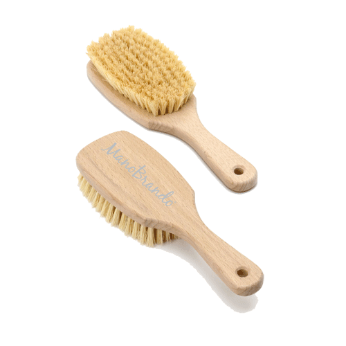 Massagebuerste Naturborste aus Holz | mit Logo