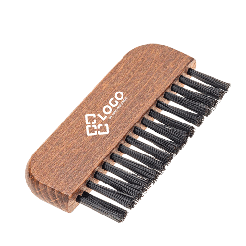 Taschenkleiderbürste aus Holz mit Logo bedrucken | Werbegeschenk