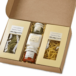 italienisches Werbebräsente Set Tradizionale mit Logo / italienischer Geschenkkorb