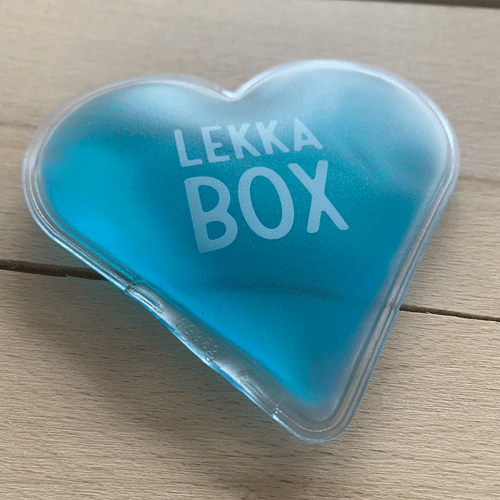 Kühlkisssen Herz Lekkabox Werbeartikel