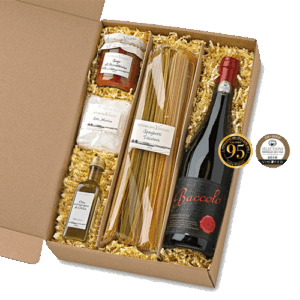 Rosso die Sera italienisches Werbepräsente Set / Geschenkkorb mit Logo