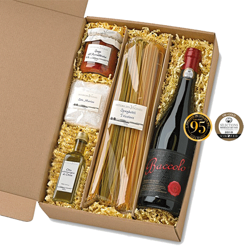 Rosso die Sera italienisches Werbepräsente Set / Geschenkkorb mit Logo