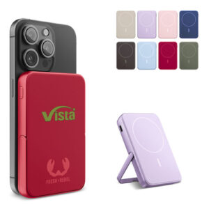 Powerbank kabellos, magnetisch | Fresh´n Rebell 5000 mAh Werbeartikel mit Logo