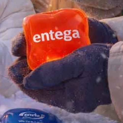 Handwärmer/Taschenwärmer oval mit Logo Druck | Werbemittel