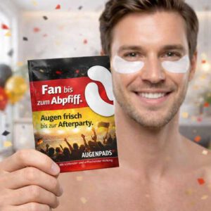 Augenpads Hyaloron bedrucken | Fußball WM Werbeartikel