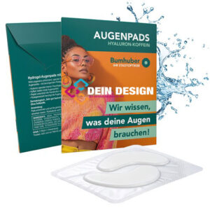 Augenpads Hyaloron Koffein Werbeartikel mit Logo