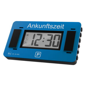 Digitale Parkscheibe bedrucken mit Logo als Werbeartikel. Parkwächter V2