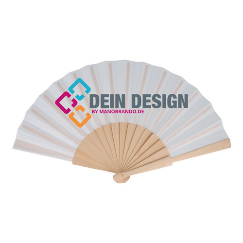 Fächer Holz mit Logo bedrucken | Werbeartikel
