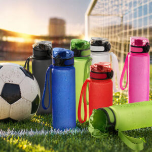 Trinkflasche Fussball aus Tritan mit Logo bedrucken | Werbeartikel