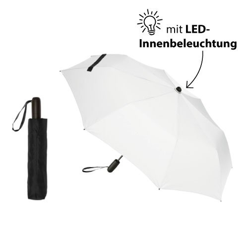 Werbeschirme mit vollflächigem Allover-Werbedruck