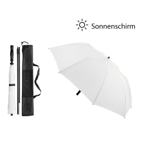 Sonnenschirme mit vollflächigem Allover-Werbedruck