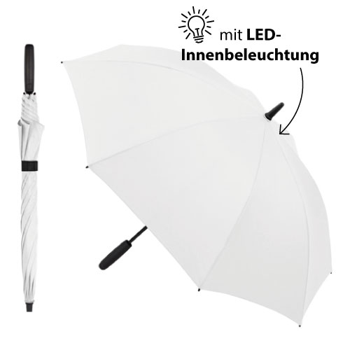 Werbeschirme mit vollflächigem Allover-Werbedruck