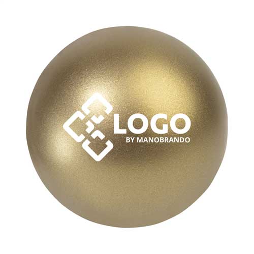 Antistressball golden glitzer mit Logo bedrucken | Werbemittel