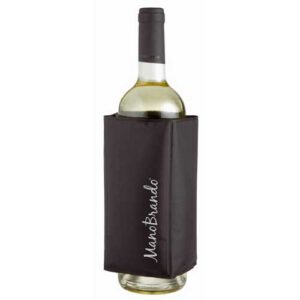 flaschenkühler-flexibel-edel-elegant-schwarz-mit Logo | Werbeartikel