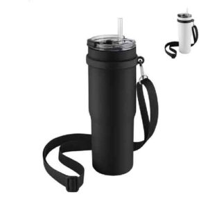 Isolierbecher MetmaxxCremaExtensaMaxMobile mit Lanyard 800 l mit Logo | Werbeartikel