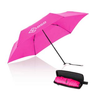 Knirps Taschenschirm x4u im Knirps Dry Case® mit Logo bedrucken | Premium Werbegeschenk