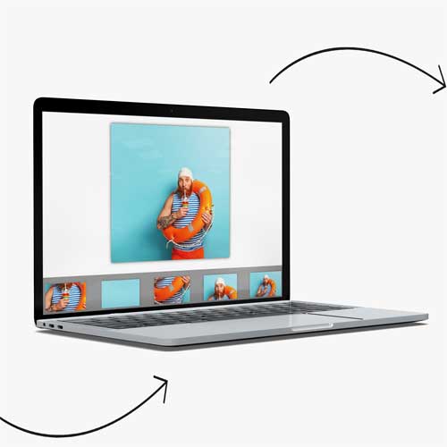 Werbeschirme mit vollflächigem Allover-Werbedruck
