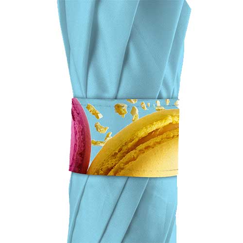 Regenschirm Schließband bedrucken Werbeartikel