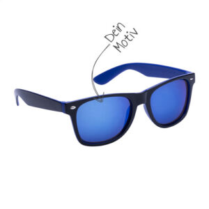 Sonnenbrille mit Motivdruck auf den Gläsern | Werbeartikel mit Logo