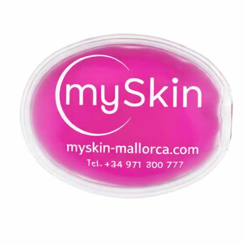 Kühlkissen/Kühlpads oval mit Logo Aufdruck | Werbeartikel made in Germany