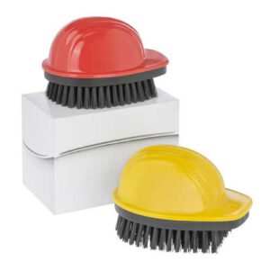 Bauhelm Kleiderbürste mit Geschenkkarton + Logo Druck | Werbegeschenk