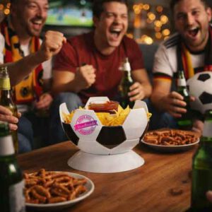 Fußball Werbgeschenk Snackball mit Logo Druck | ManoBrando Werbeartikel